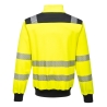 Sweatshirt haute visibilité zippé classe 2 et 3 Jaune/noir – Portwest PW370