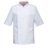 Veste de cuisine manches longues stretch maille aérée Blanc – Portwest C746