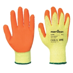 Gant tricoté enduit latex classique Orange – Portwest A150