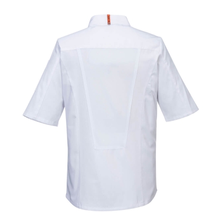 Veste de cuisine manches longues stretch maille aérée Blanc – Portwest C746