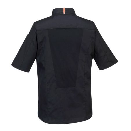 Veste de cuisine manches longues stretch maille aérée Noir – Portwest C746