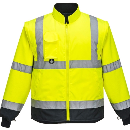 Parka haute visibilité 7-en-1 imperméable classe 3 Jaune/marine – Portwest S426