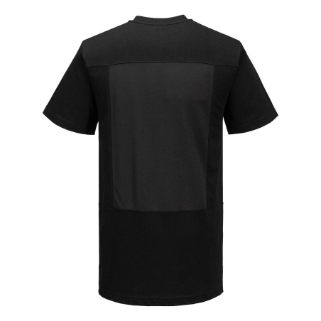 T-shirt de cuisine 100% coton avec panneau MeshAir dans le dos Noir – Portwest C195