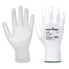 Gant de travail enduit PU haute dextérité Blanc – Portwest A120