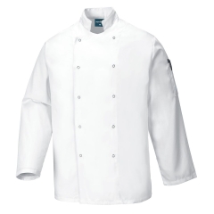 Veste de cuisine à pressions coupe moderne Suffolk Blanc – Portwest C833
