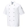 Veste de cuisine manches courtes style classique Blanc – Portwest C734