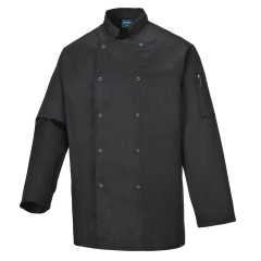Veste de cuisine à pressions coupe moderne Suffolk Noir – Portwest C833