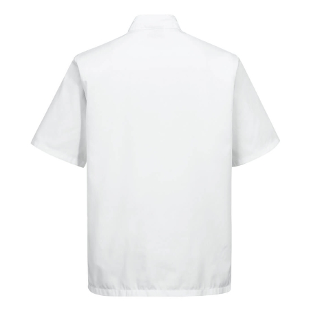 Veste de cuisine manches courtes style classique Blanc – Portwest C734
