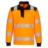 Sweat-shirt haute visibilité zippé bandes réfléchissantes classe 3 Orange/noir – Portwest PW326