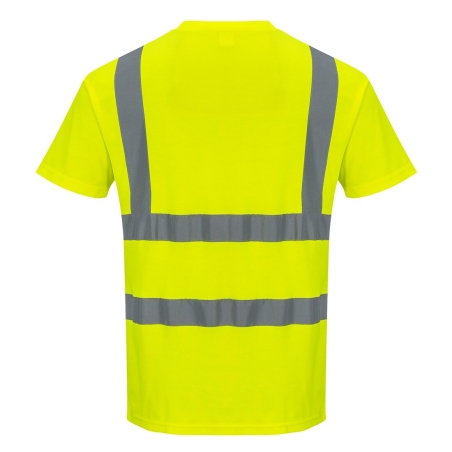 T-shirt manches courtes haute visibilité coton comfort Jaune – Portwest S170