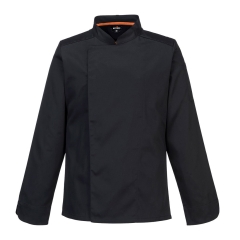 Veste de cuisine manches longues MeshAir Pro respirante Noir – Portwest C838