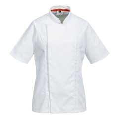 Veste de cuisine manches courtes panneaux maille aérés Blanc – Portwest C736