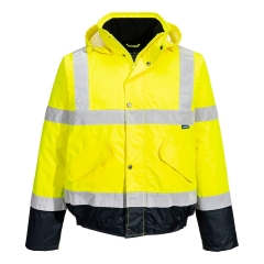 Blouson haute visibilité bicolore matelassé imperméable classe 3 Jaune/marine – Portwest S266