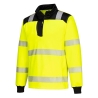 Sweat-shirt haute visibilité zippé bandes réfléchissantes classe 3 Jaune/noir – Portwest PW326