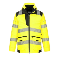 Parka haute visibilité 5-en-1 imperméable toutes saisons Jaune/noir – Portwest PW367