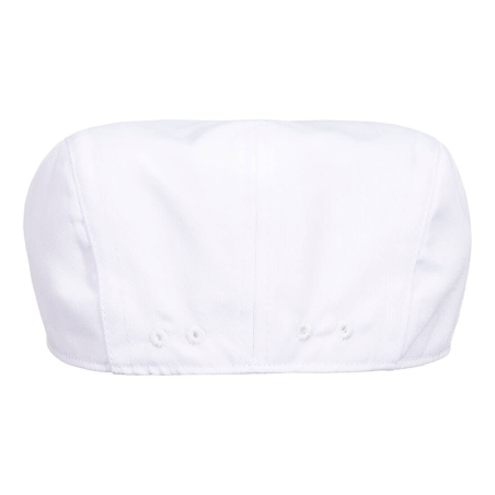 Casquette plate de chef cuisine légère et aérée Blanc – Portwest S906