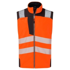 Gilet softshell sans manches haute visibilité 3 couches Orange/noir – Portwest PW325