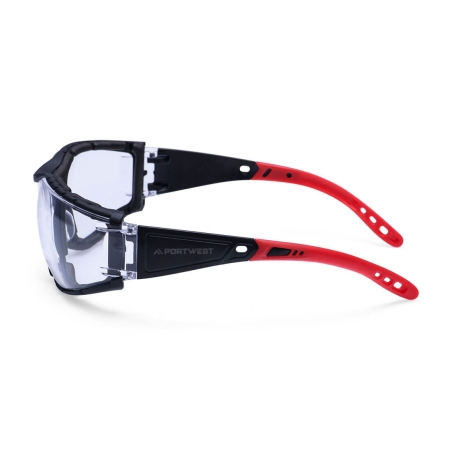 Lunettes de sécurité enveloppantes bi-matière anti-buée anti-rayures Incolore – Portwest PB32