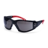 Lunettes de sécurité enveloppantes bi-matière anti-buée anti-rayures Fumé – Portwest PB32