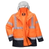 Parka haute visibilité 4 en 1 bicolore contrastée classe 3 Orange/marine – Portwest S471ONR
