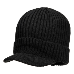 Bonnet avec visière en acrylique tricoté anti-froid Noir – Portwest HA24