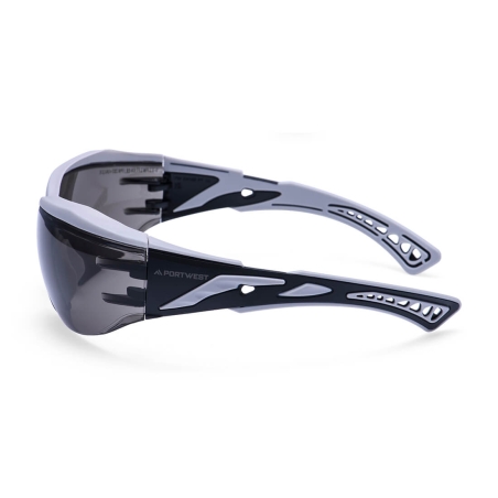 Lunettes de sécurité enveloppantes anti-rayures anti-buée KN Fumé – Portwest PS20