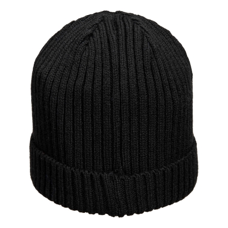 Bonnet avec visière en acrylique tricoté anti-froid Noir – Portwest HA24