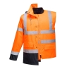Parka haute visibilité 4 en 1 bicolore contrastée classe 3 Orange/marine – Portwest S471ONR