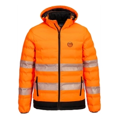 Doudoune chauffante haute visibilité avec capuche Orange/noir – Portwest S548