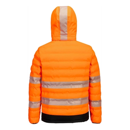 Doudoune chauffante haute visibilité avec capuche Orange/noir – Portwest S548