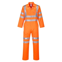 Combinaison de service haute visibilité en polycoton Orange coupe longue – Portwest RT42
