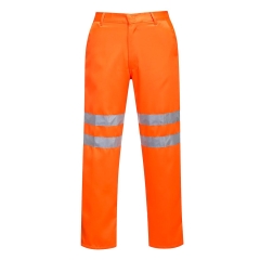 Pantalon haute visibilité poly-coton traité déperlant classe 2 Orange – Portwest RT45
