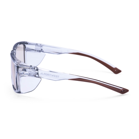 Lunettes de sécurité à écrans latéraux anti-lumière bleue Brun – Portwest PS26