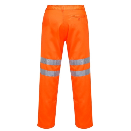 Pantalon haute visibilité poly-coton traité déperlant classe 2 Orange – Portwest RT45