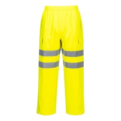 Pantalon de pluie haute visibilité imperméable respirant 3L Jaune – Portwest S595