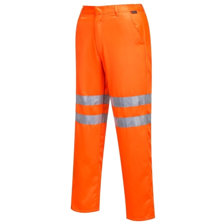 Pantalon haute visibilité poly-coton traité déperlant classe 2 Orange – Portwest RT45