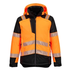 Parka haute visibilité grand froid imperméable classe 2 Orange/noir – Portwest T160