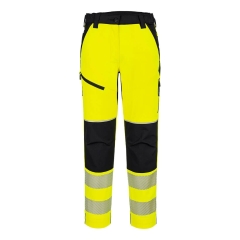 Pantalon stretch haute visibilité femme PW3 Jaune/noir – Portwest T141