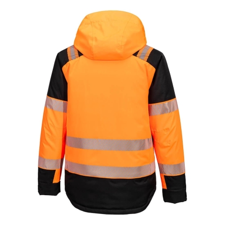 Parka haute visibilité grand froid imperméable classe 2 Orange/noir – Portwest T160
