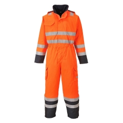 Combinaison de pluie haute visibilité Bizflame multirisque Orange/marine – Portwest S775