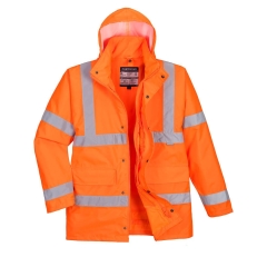 Parka haute visibilité 4-en-1 imperméable classe 3 Orange – Portwest S468