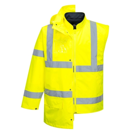 Parka haute visibilité 5 en 1 certifiée classe 3 Jaune – Portwest S765