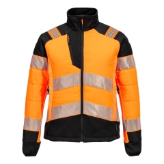 Veste baffle hybride haute visibilité femme classe 1 Orange/noir – Portwest T171
