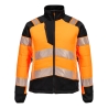 Veste baffle hybride haute visibilité femme classe 1 Orange/noir – Portwest T171