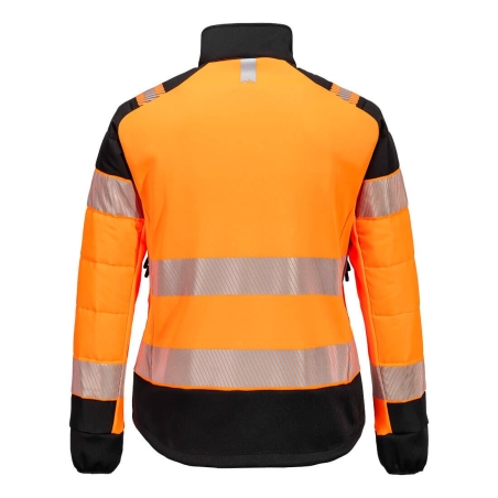 Veste baffle hybride haute visibilité femme classe 1 Orange/noir – Portwest T171