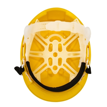Casque de chantier ventilé harnais 6 points réglable Jaune – Portwest PW97
