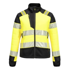 Veste baffle hybride haute visibilité femme classe 1 Jaune/noir – Portwest T171