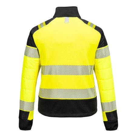 Veste baffle hybride haute visibilité femme classe 1 Jaune/noir – Portwest T171