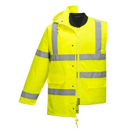 Parka haute visibilité 4-en-1 imperméable classe 3 Jaune – Portwest S468