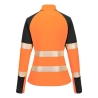 Sweatshirt zippé quart de zip haute visibilité femme Orange/noir – Portwest T173